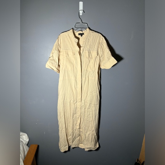 Rag & Bone Selma Linen Blend Midi Dress Size Medium - Picture 3 of 7